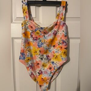 Floral one piece bathing suit NWT